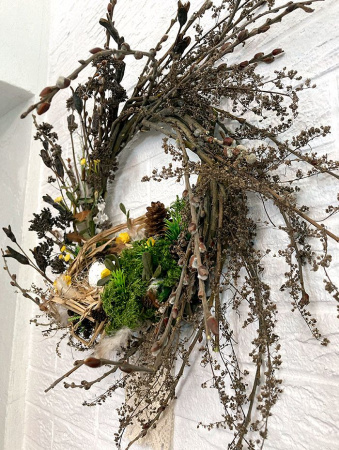 Венок пасхальный "Полевой"